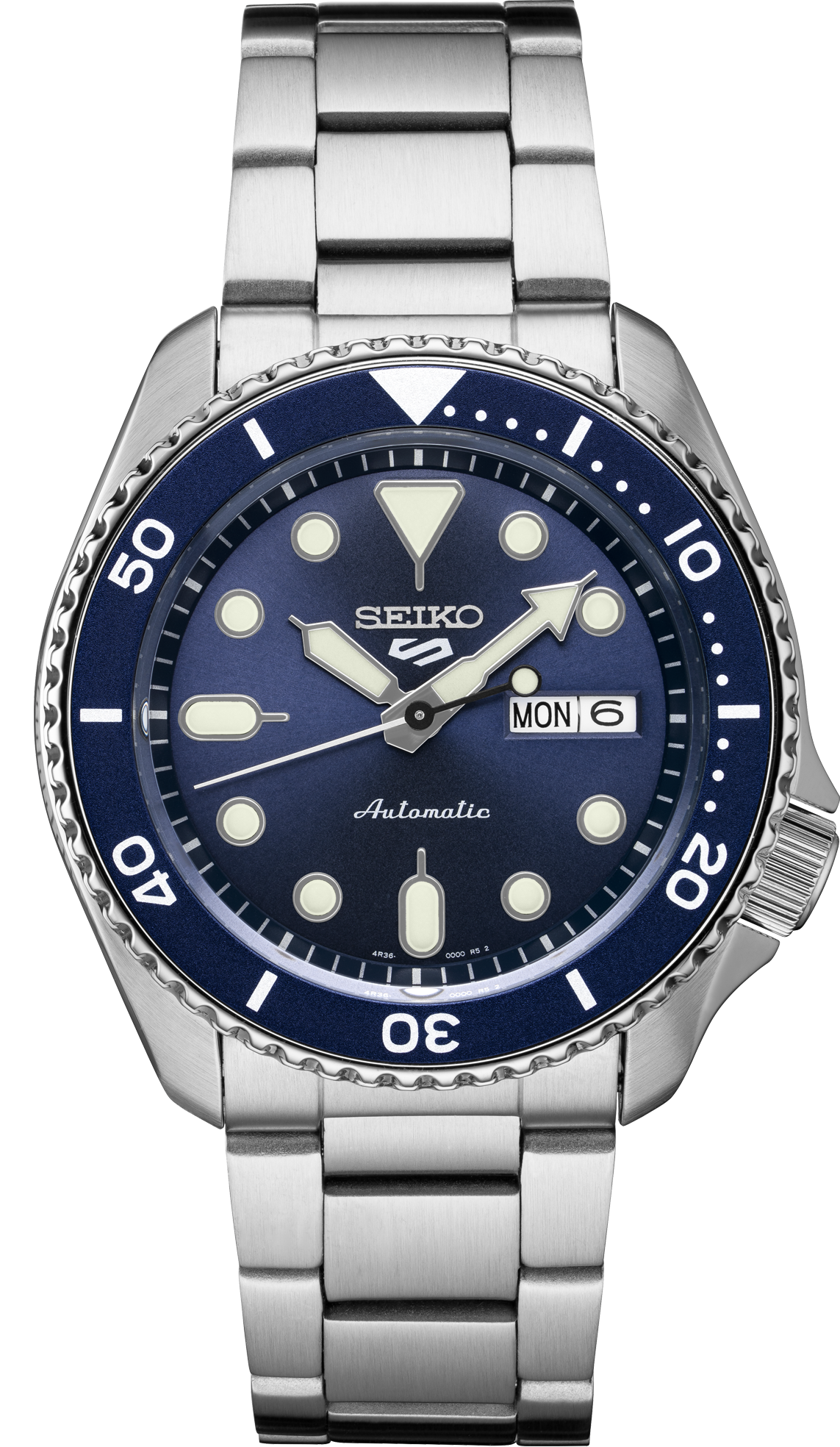 SEIKO MEN'S 5 SPORTS Automatic Blue-Dial Watch