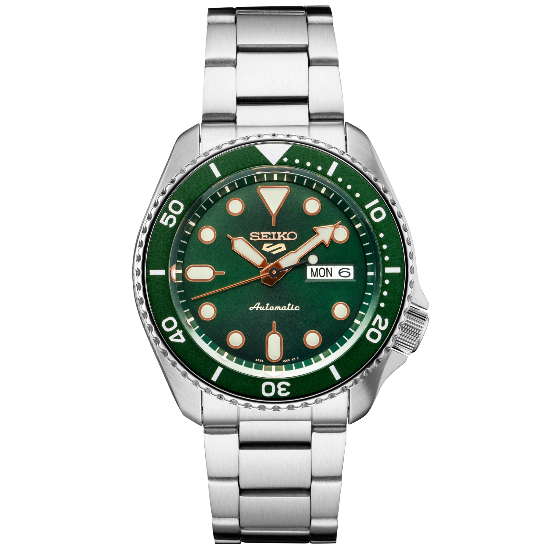 SEIKO 5 Sports Stainless Steel Automatic Green Dial Watch