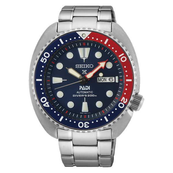 SEIKO MEN'S PROSPEX Padi Special Edition Solar Blue- & Red-Dial Dive Watch