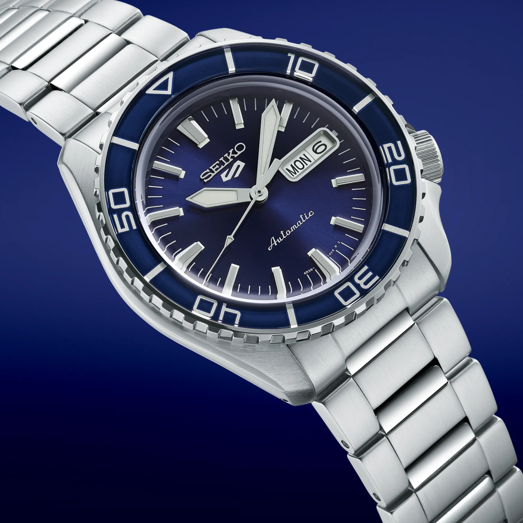 SEIKO 5 Sports Stainless Steel Automatic Blue Dial Watch