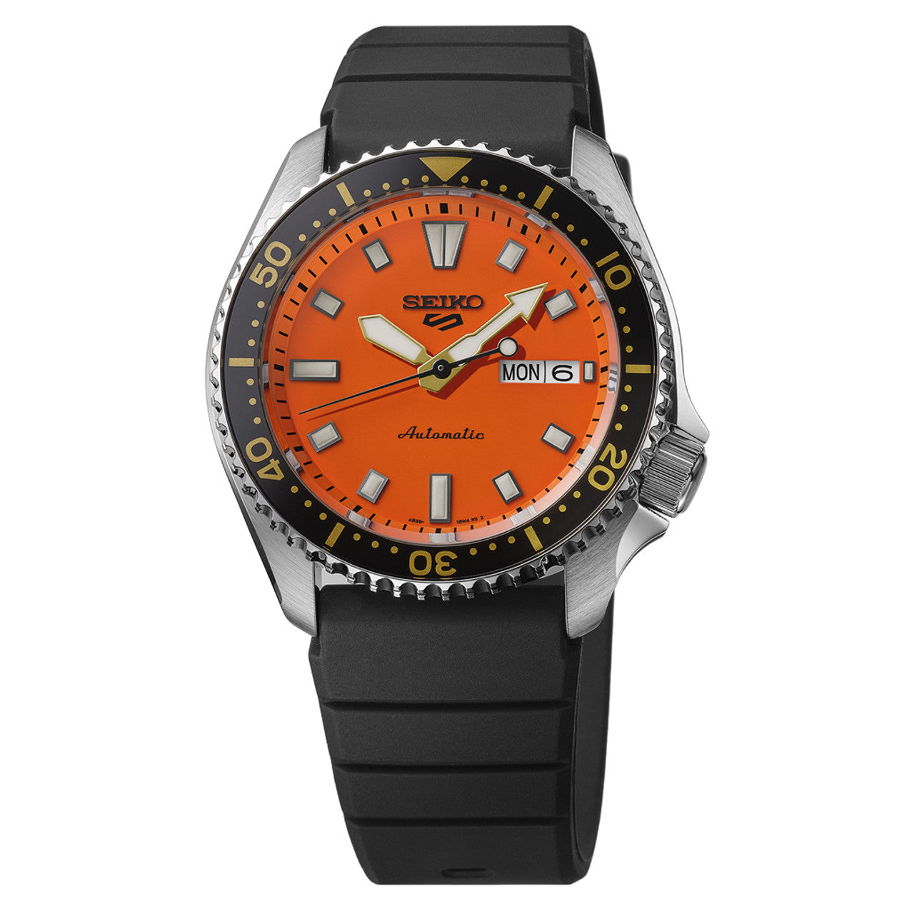Front View SEIKO 5 Sports SKX Series with Orange Dial