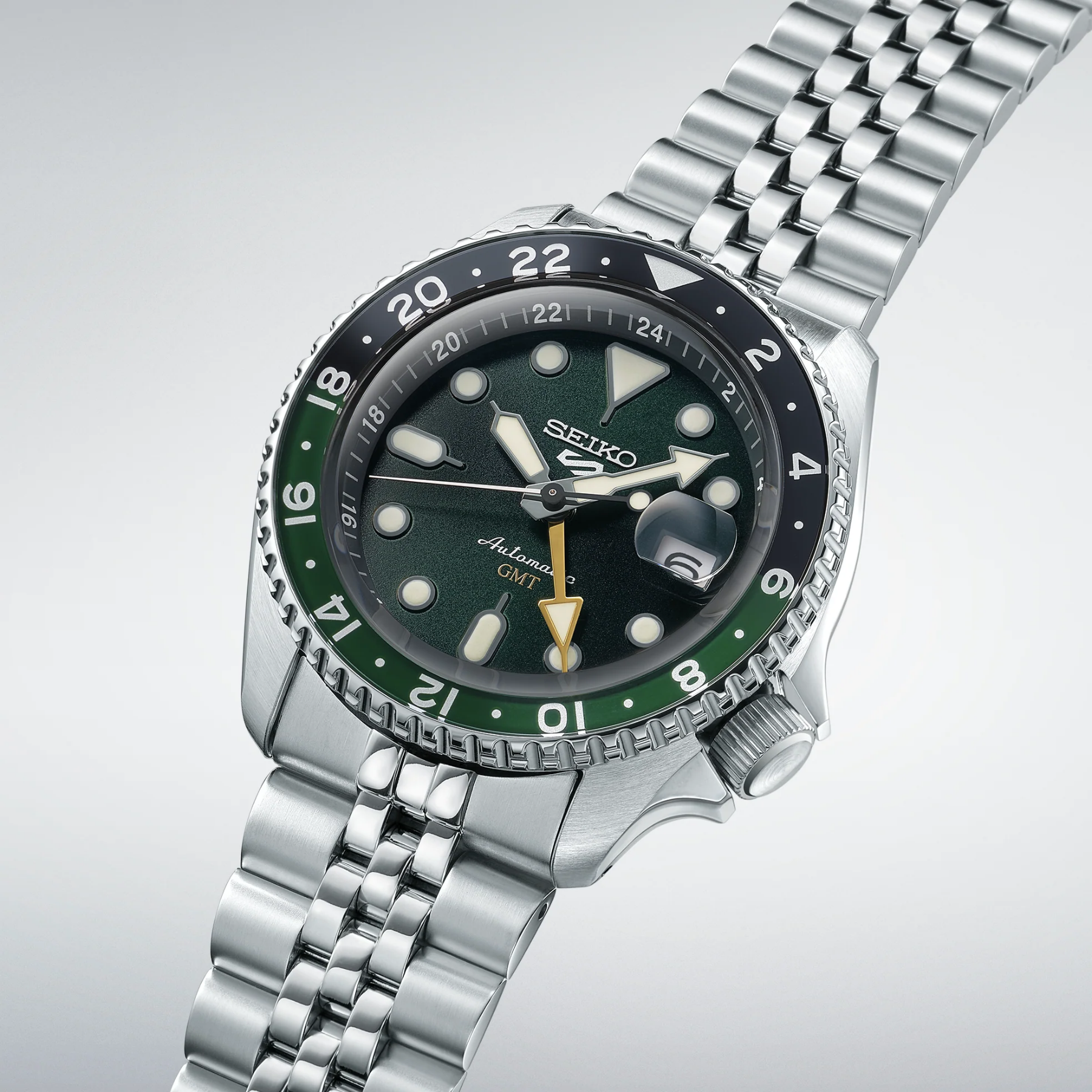 SEIKO 5 Sports SKX Sports Style GMT Series Automatic Green Dial Watch