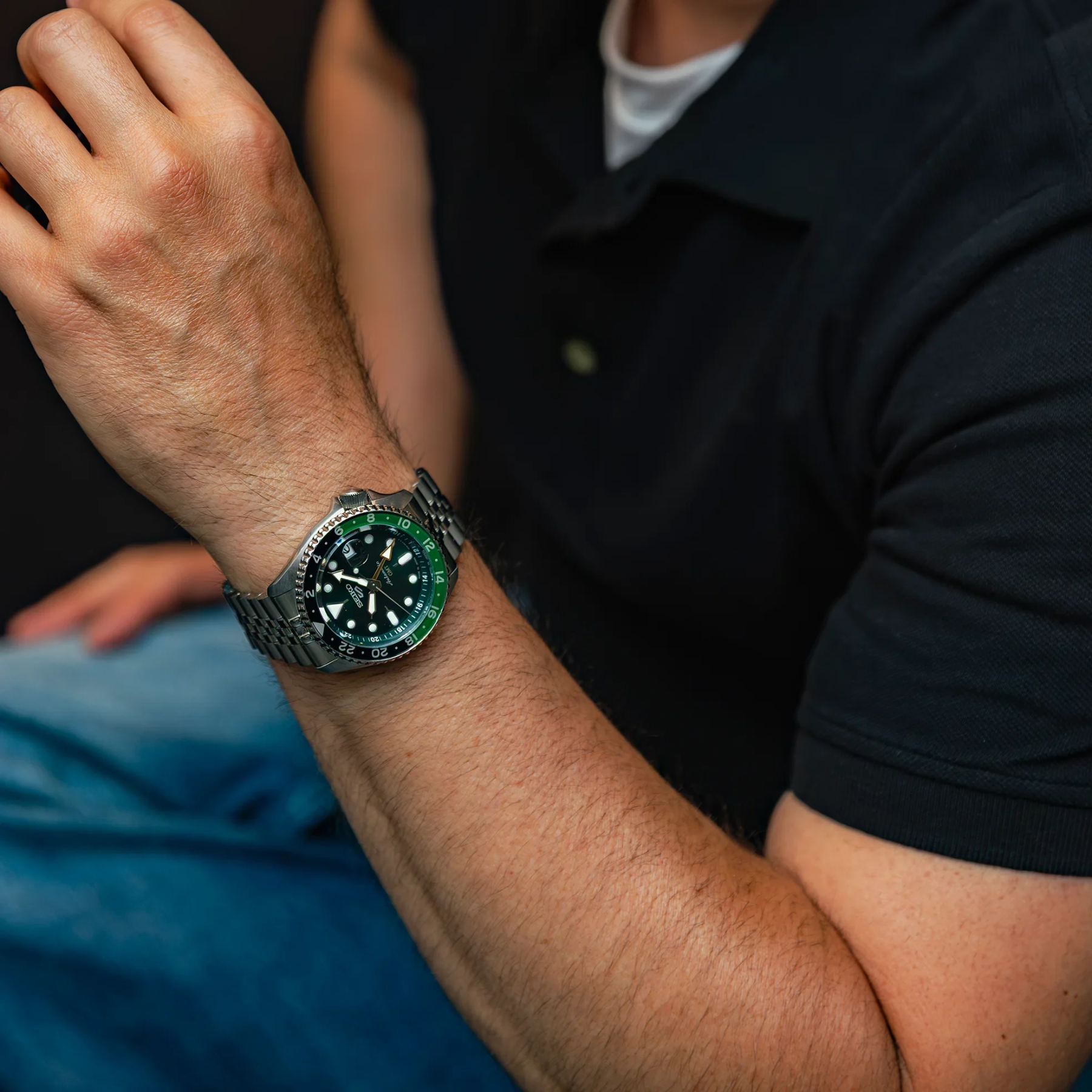 SEIKO 5 Sports SKX Sports Style GMT Series Automatic Green Dial Watch