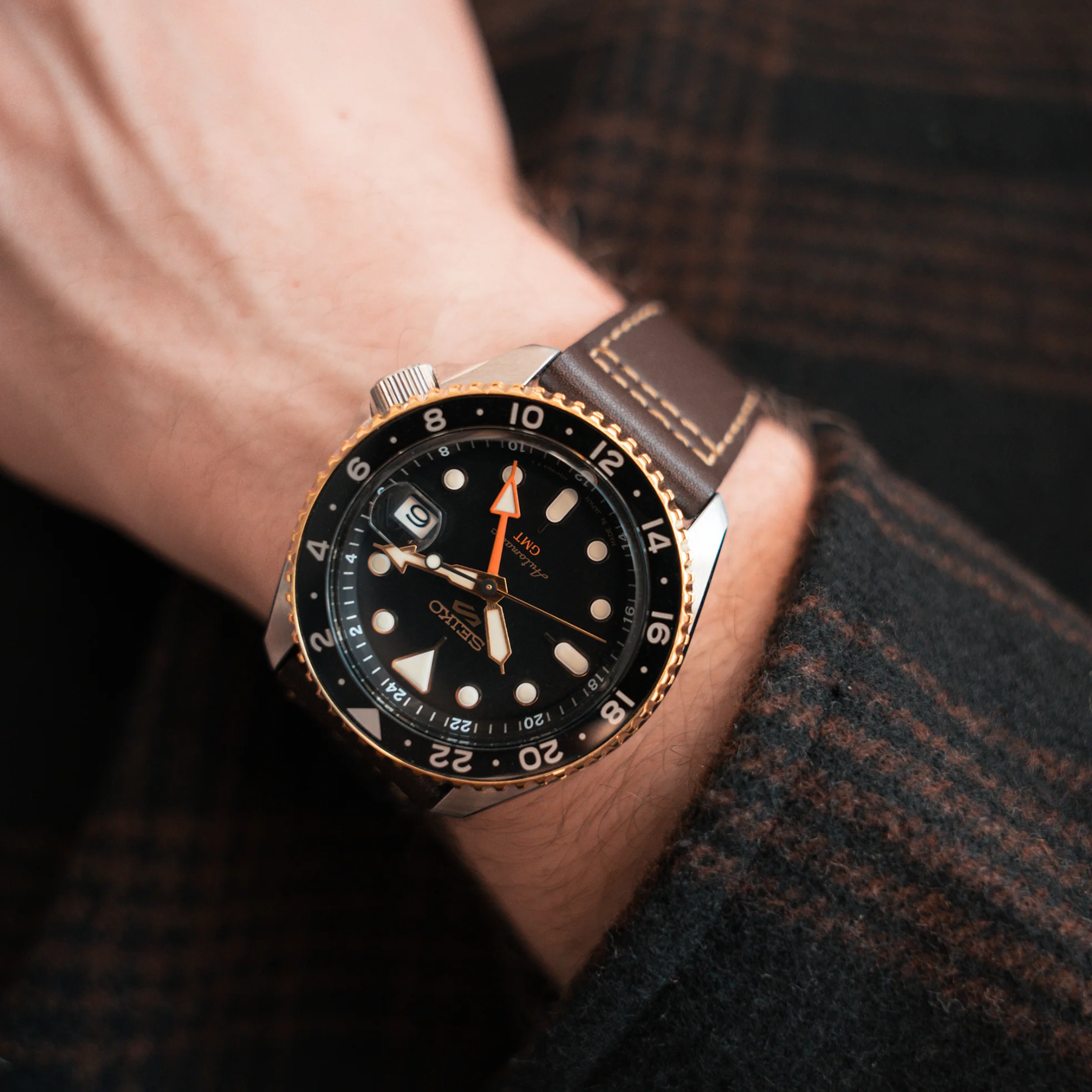 SEIKO 5 Sports SKX Sports Style GMT Series Automatic Black Dial Watch
