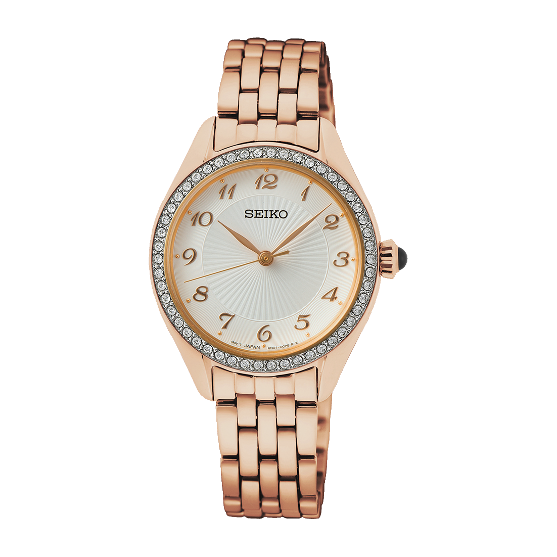 SEIKO WOMEN'S ESSENTIALS-White Dial Rose Gold Watch