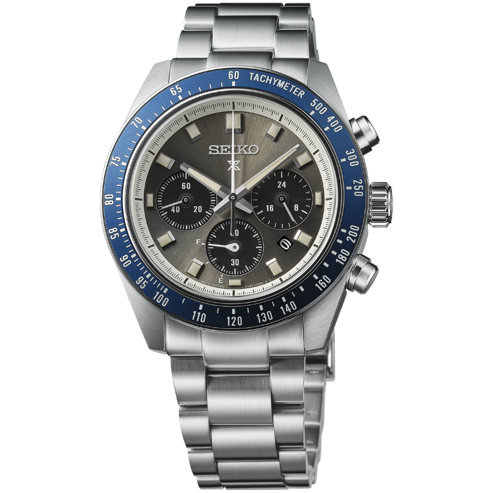 SEIKO Prospex Men's Speedtimer Solar Chronograph Gray Dial Watch