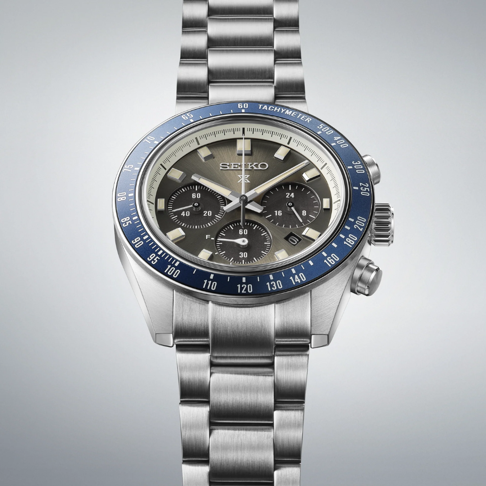 SEIKO Prospex Men's Speedtimer Solar Chronograph Gray Dial Watch
