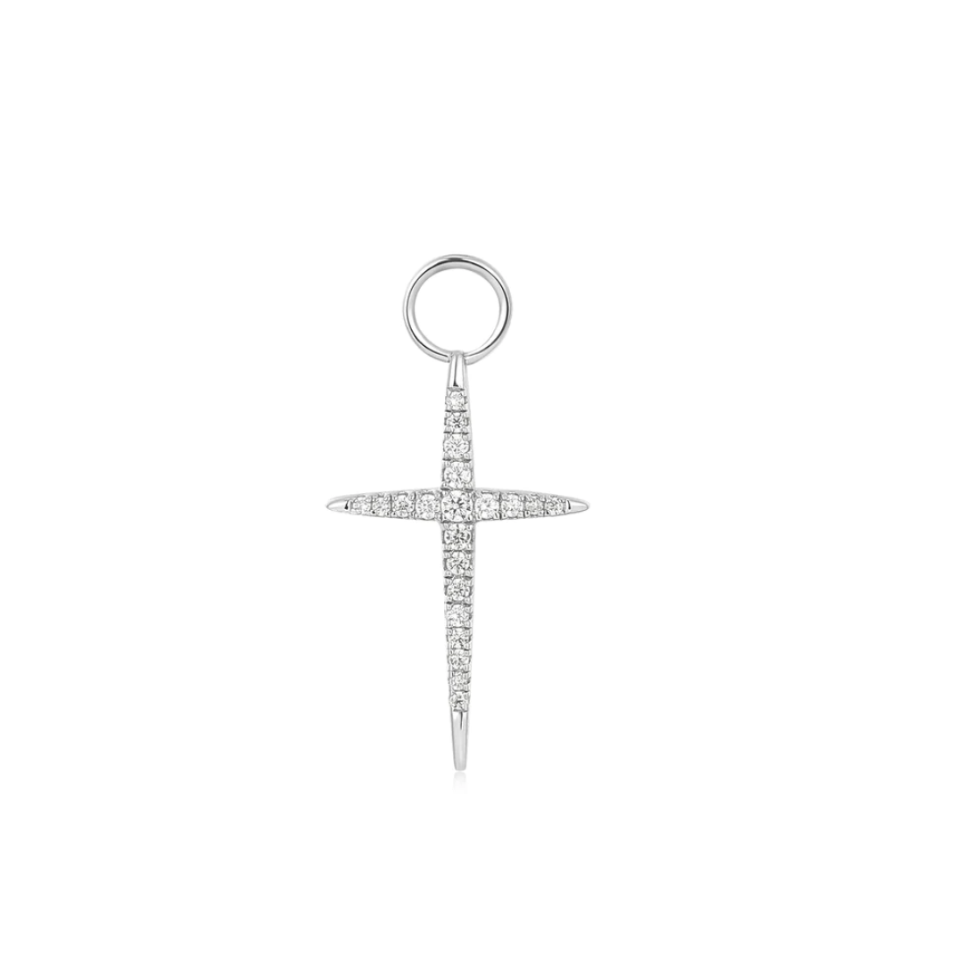 Ania Haie Sterling Silver Cross Earring Charm