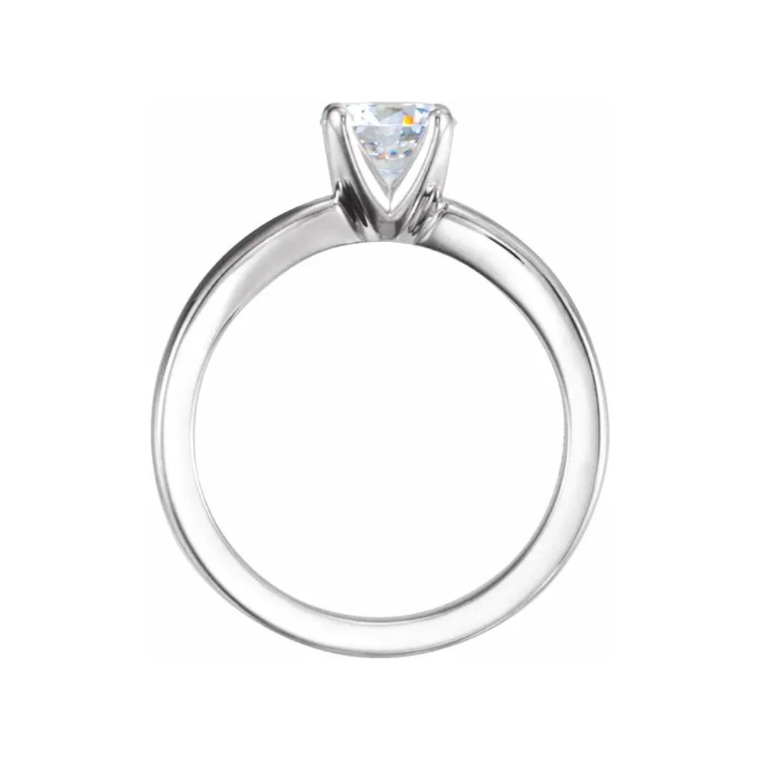 The "HAYDEN" — 14K White Gold Round 7/8CT. Diamond Solstice Solitaire Engagment Ring