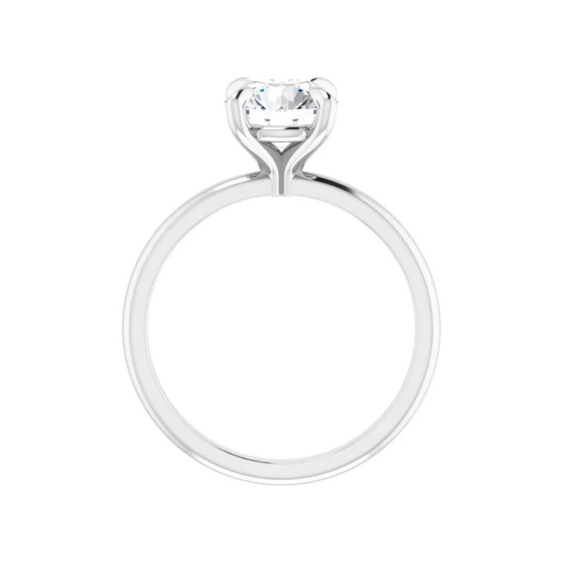 14K White Gold Round 1-1/2CT. Lab-Grown Diamond Solitaire Engagement Ring