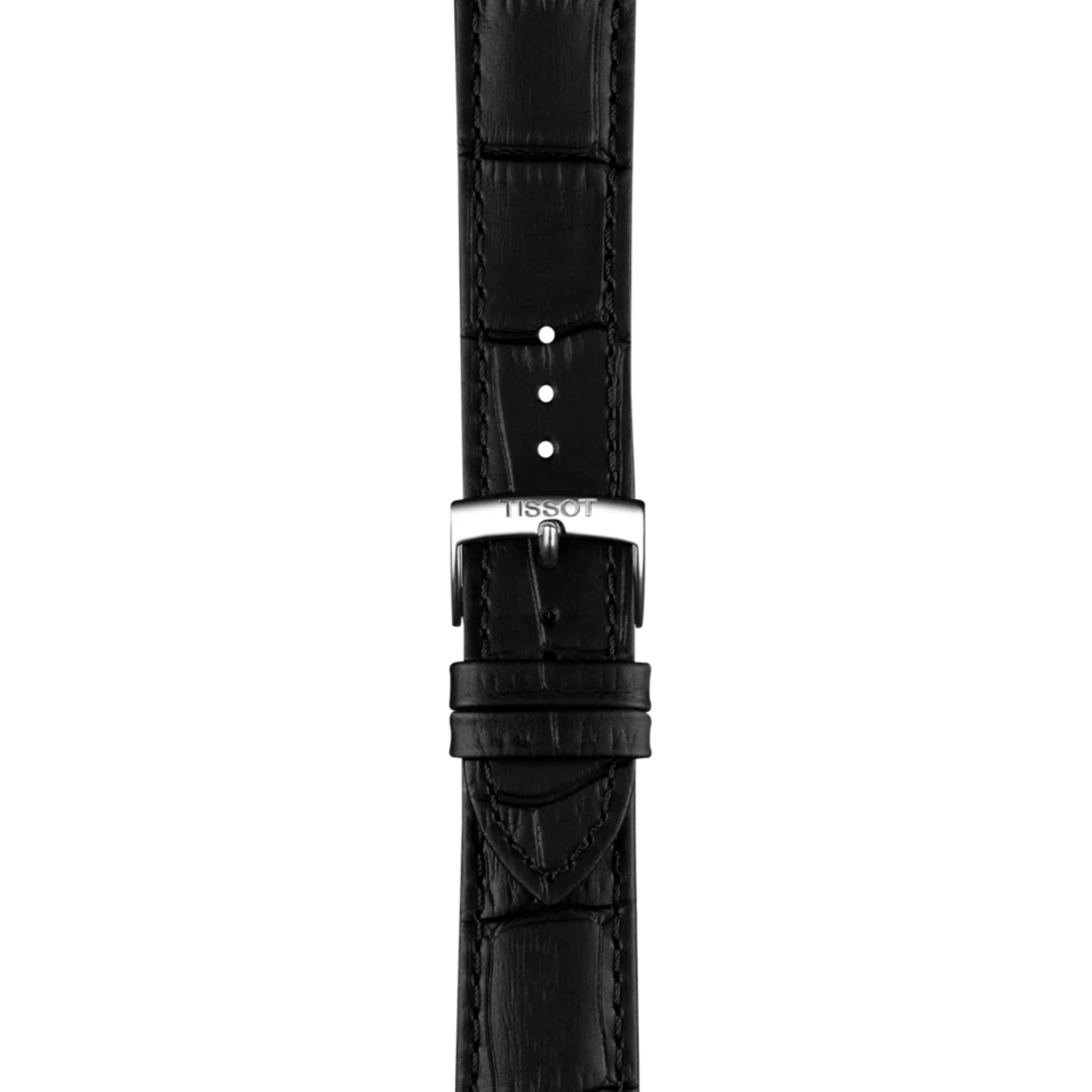 Tissot PR 100 40mm Men's Stainless Steel Quartz Black Dial Watch with Leather Strap