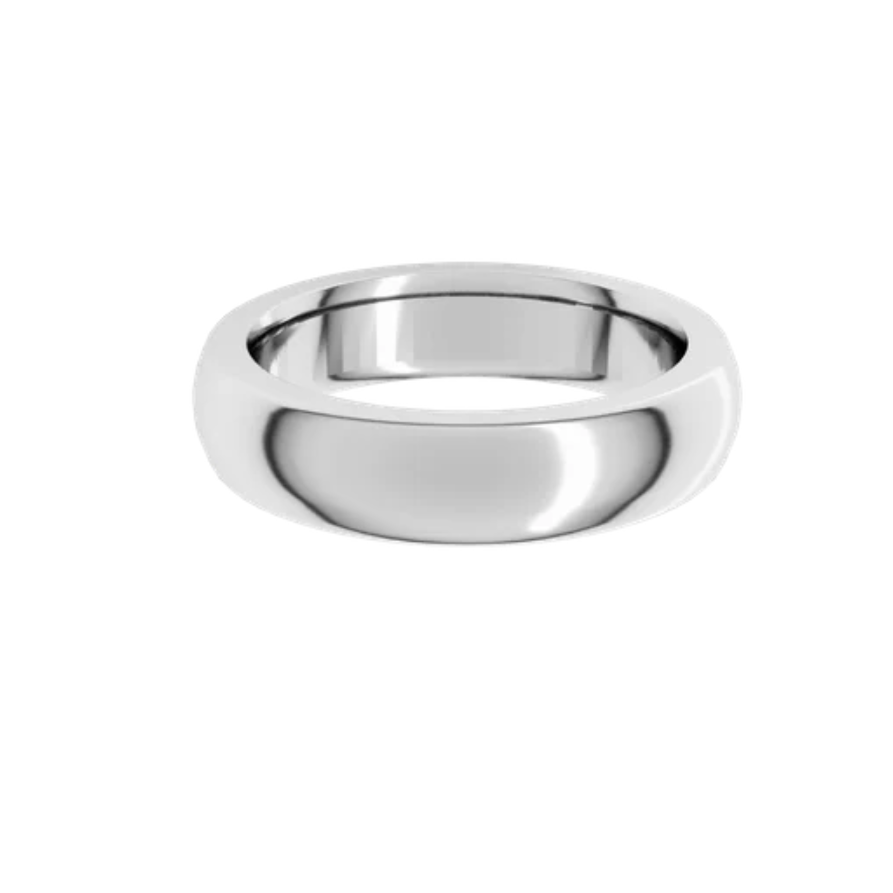Estate 10K White Gold 5MM Wedding Band