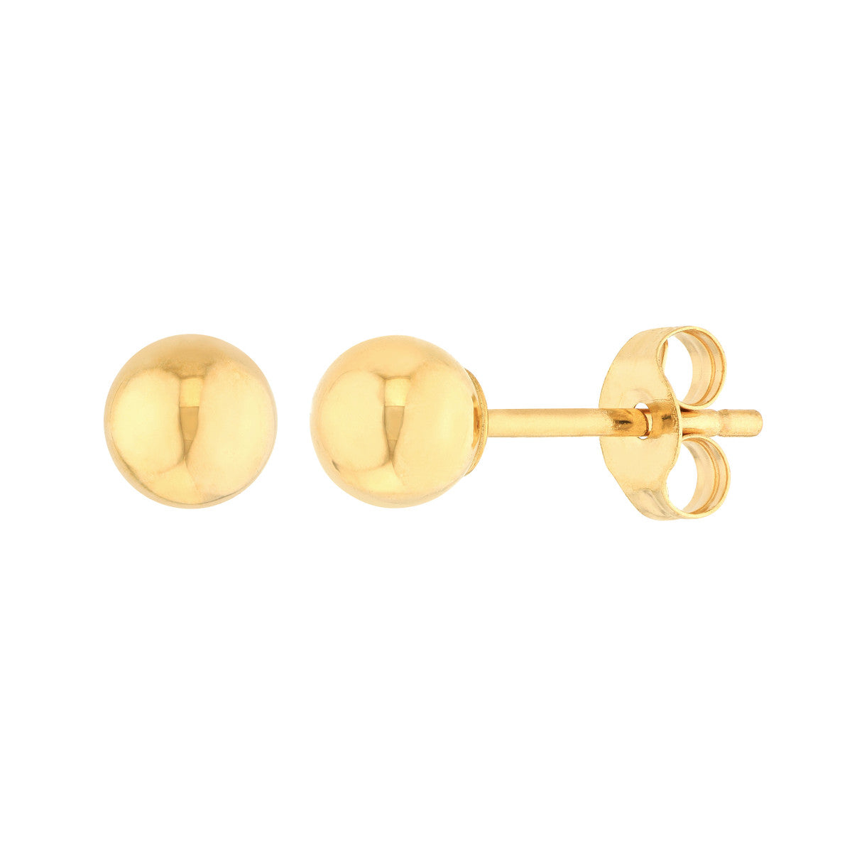 Full picture 14K Yellow Gold 4MM Ball Studs