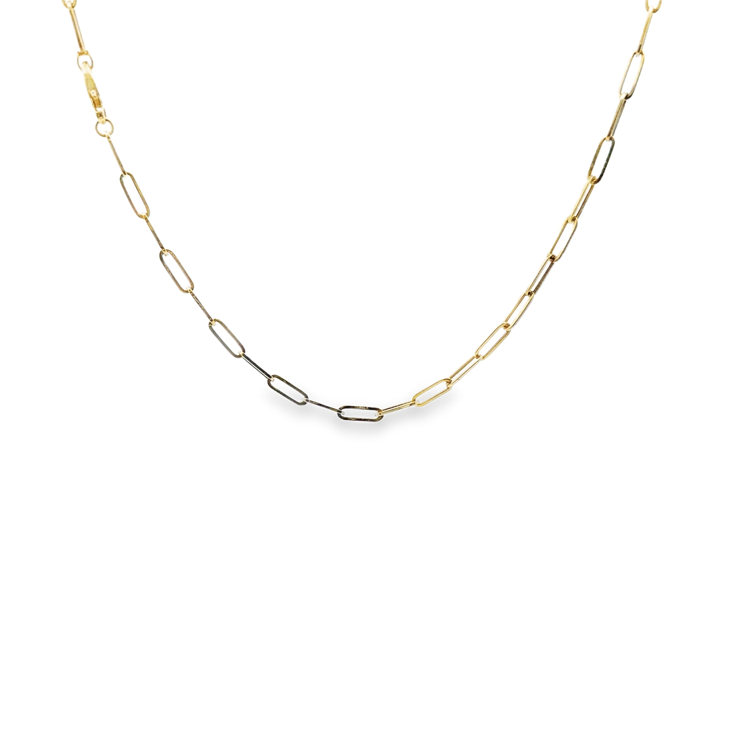 Estate Collection: 14KT Yellow Gold Paperclip Necklace