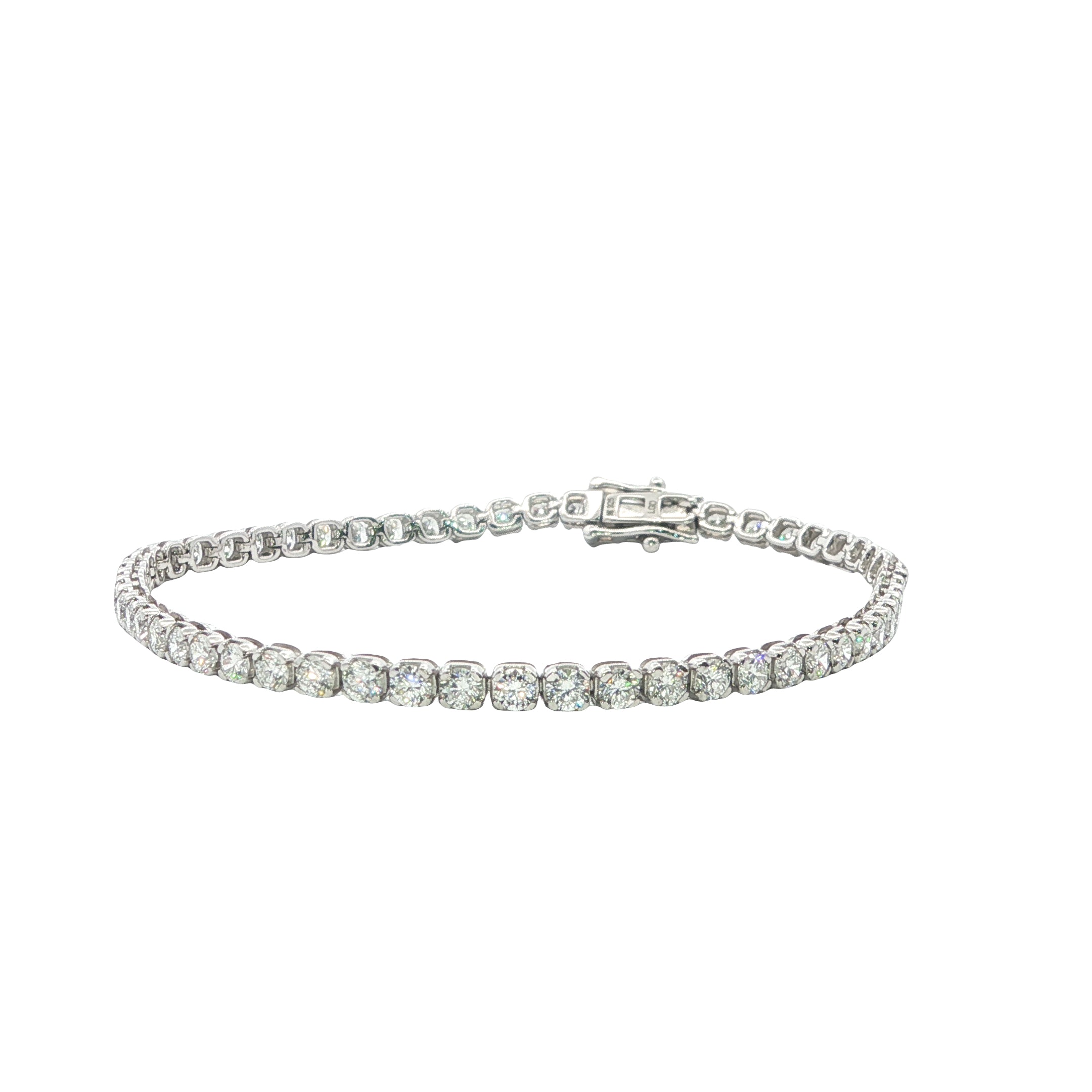 Diamond bracelet on a white background