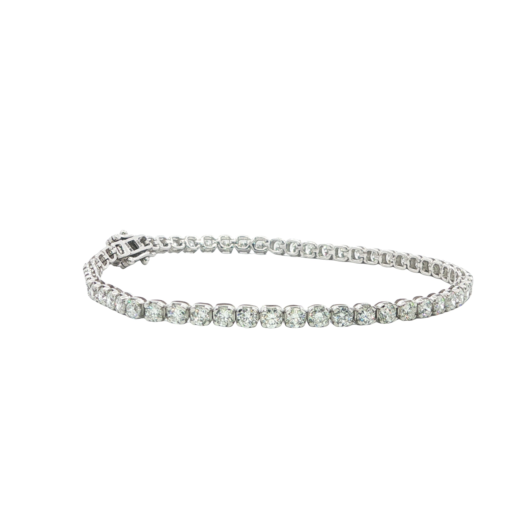 Diamond bracelet on a white background