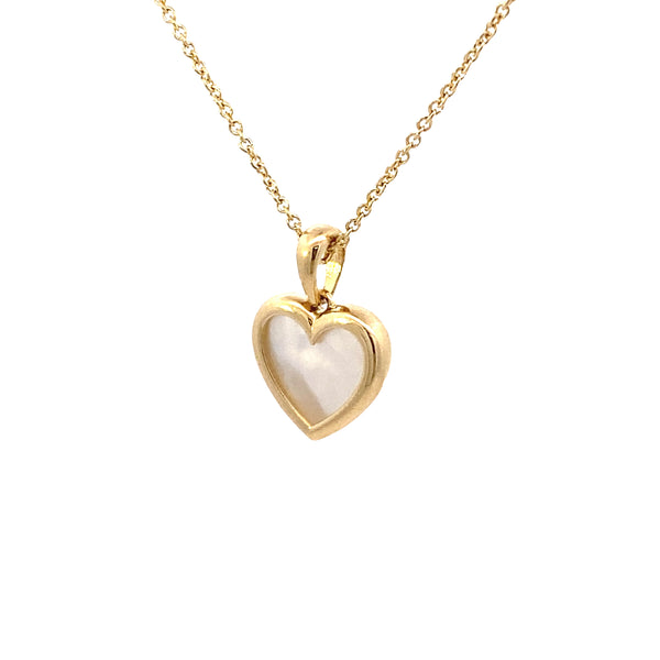 Effy 14K Yellow Gold Mother Of Heart 18" Heart Necklace