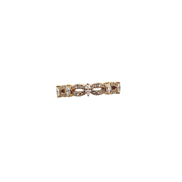 14K YELLOW GOLD 3/8 CTW MARQUISE FASHION BAND