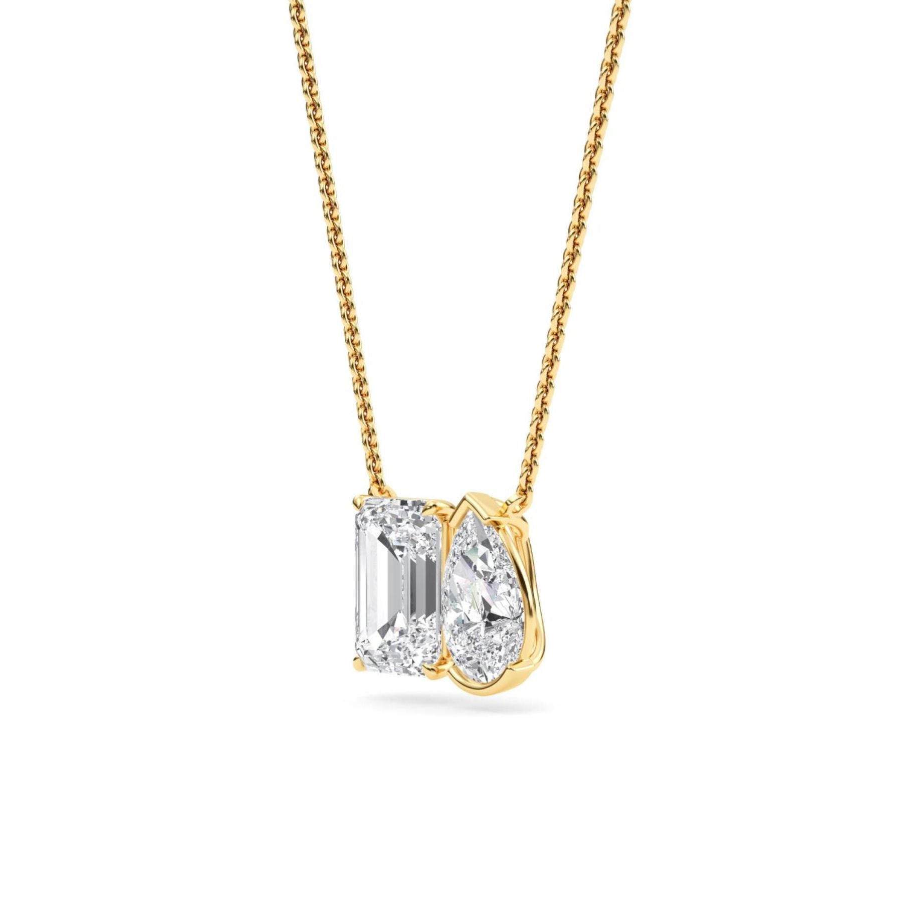 Necklace on white background 