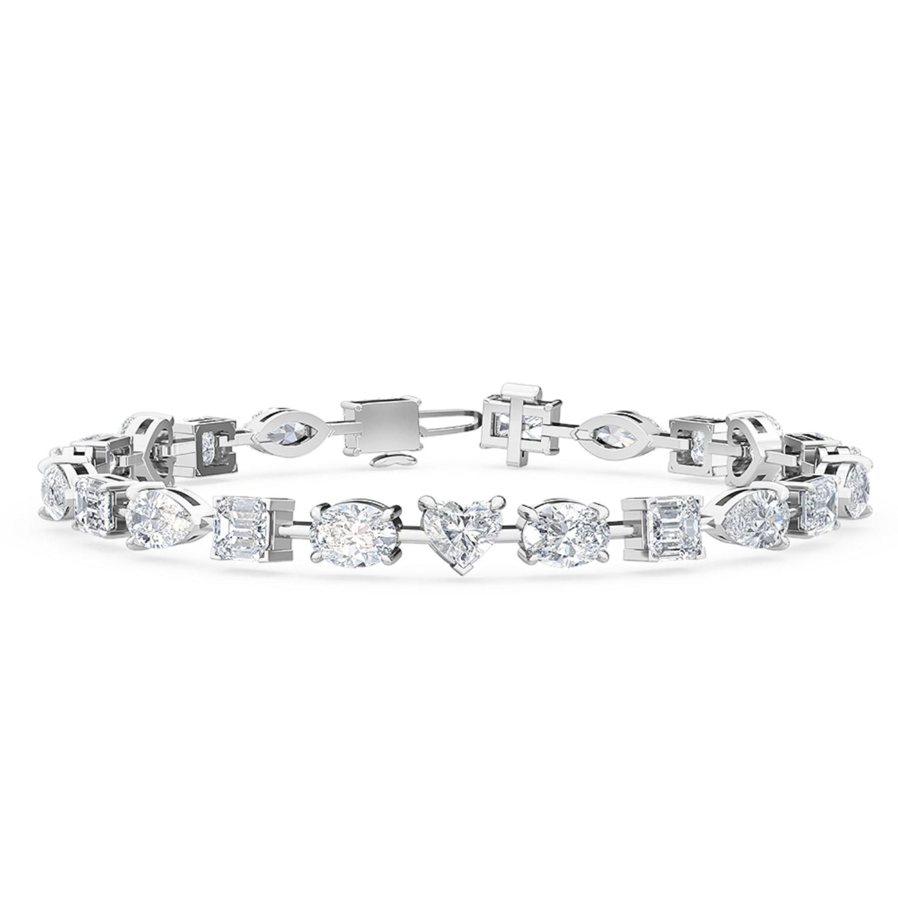 Tennis bracelet on a white background 