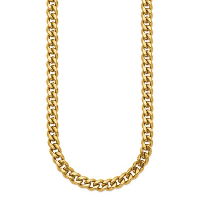 10K Yellow Gold 3.8MM 18" Curb Link Chain