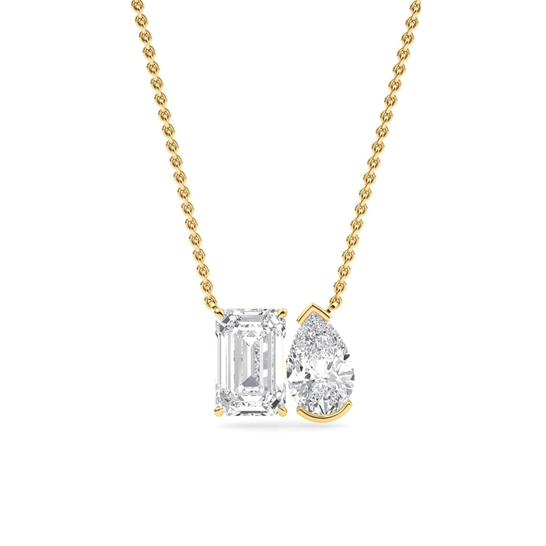 Necklace on white background 