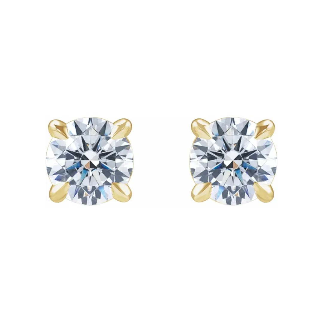 Doorbuster 14K Yellow Gold 2CT. Lab-Grown Diamond Stud Earrings