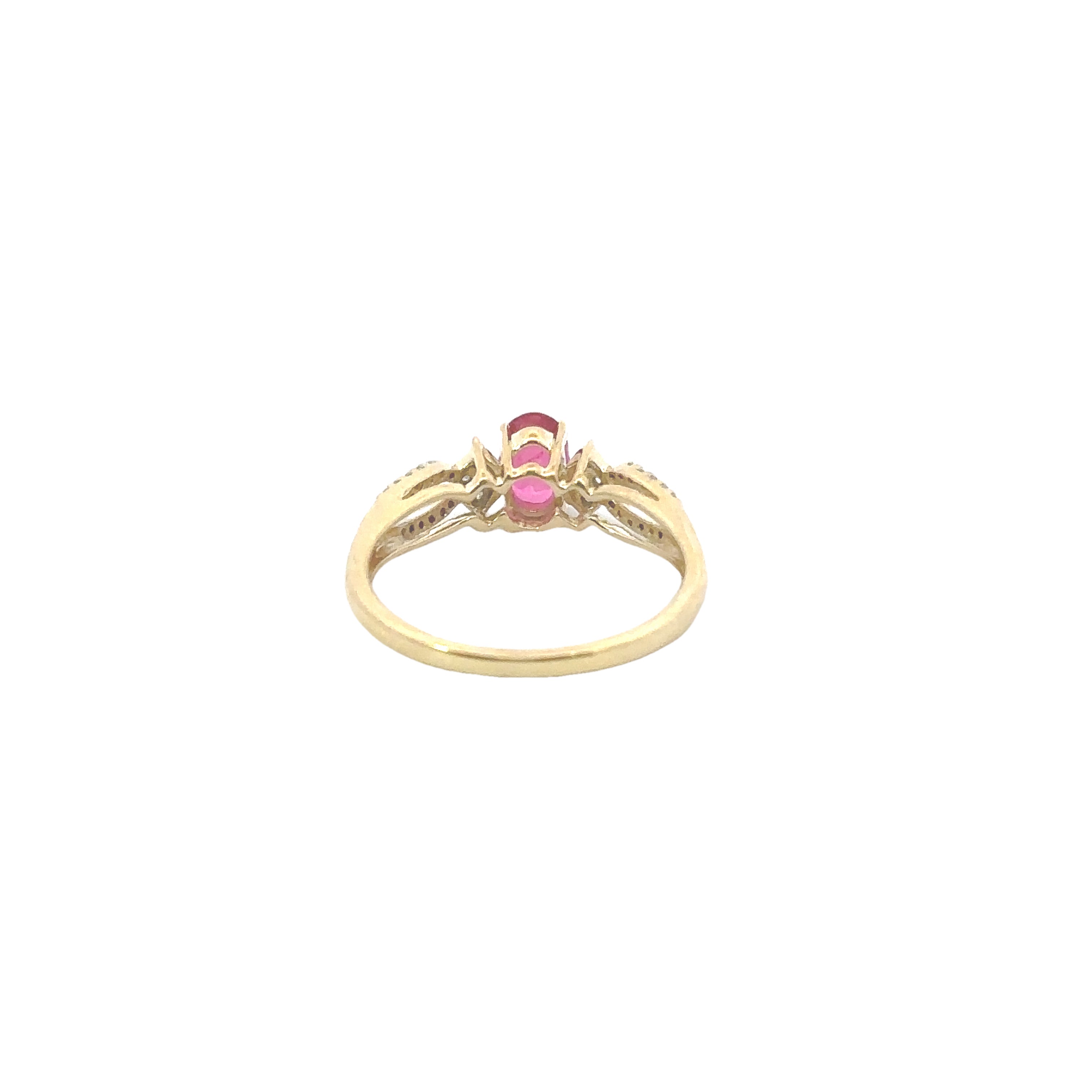 Estate Collection: 10K Yellow Gold Ruby Gemstone Ring