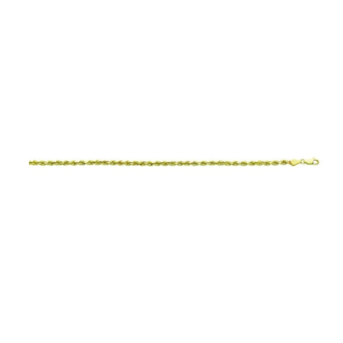 10K Yellow Gold 22" 3.5MM Diamond-Cut Rope Chain