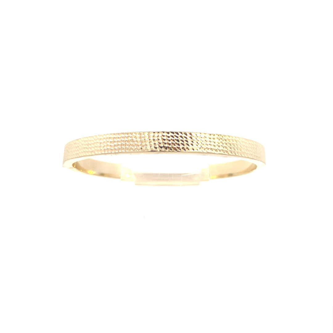 10K Yellow Gold 6MM Hinged Bangle Bracelet