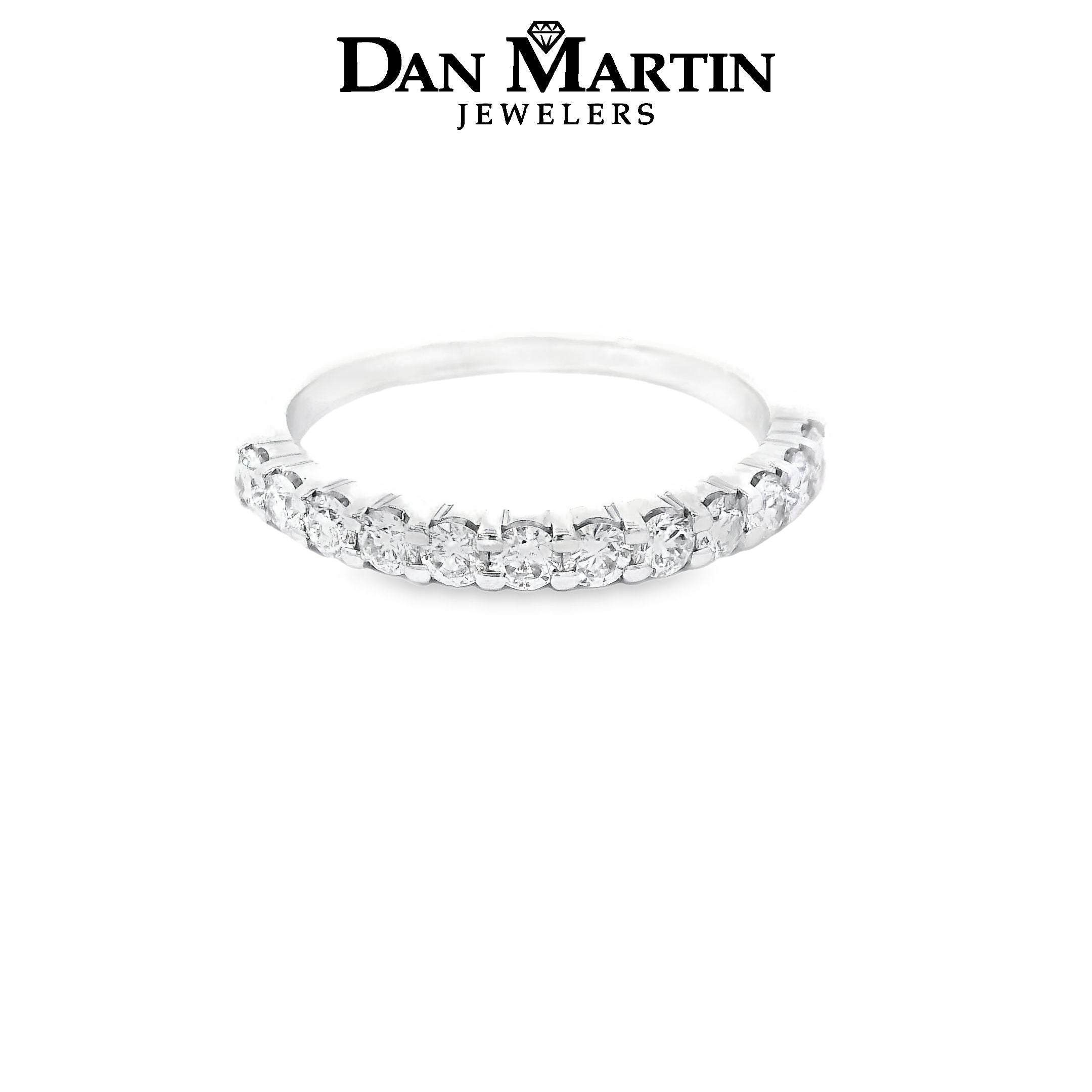 14K White Gold  .50CT Lab-Grown Diamond Band