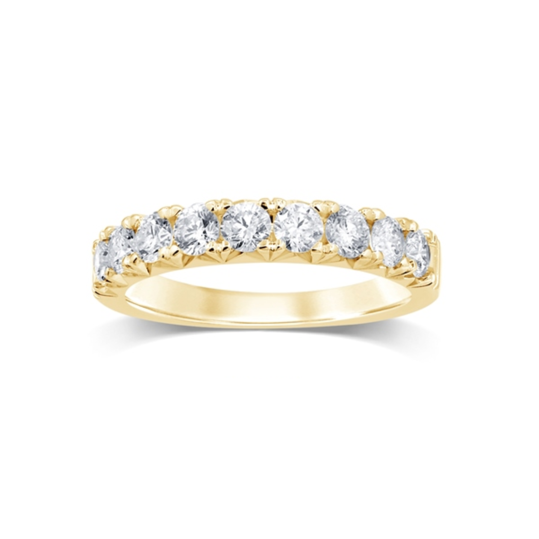14K Yellow Gold 1CTW. Lab-Grown Diamond French Pavé Band