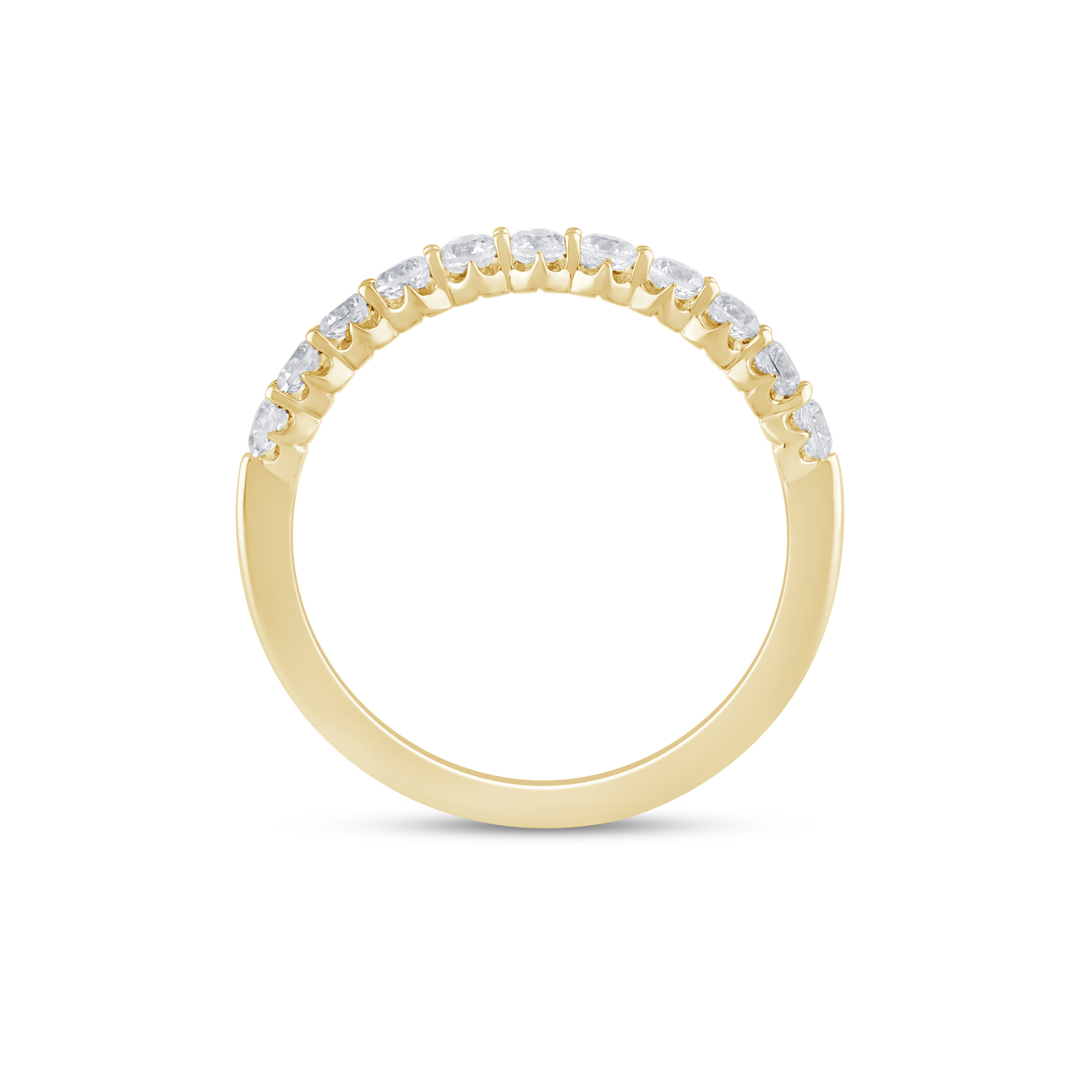 14K Yellow Gold 0.5CTW. Lab-Grown Diamond Crown Set Band