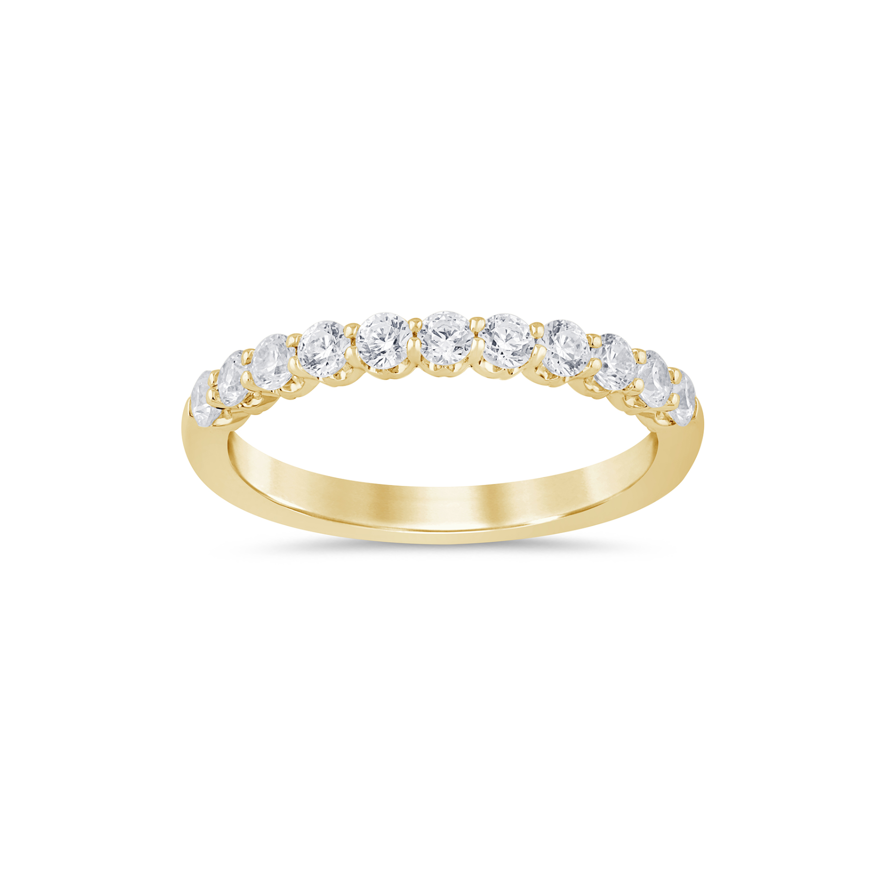 14K Yellow Gold 0.5CTW. Lab-Grown Diamond Crown Set Band