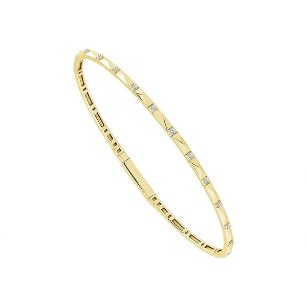 DIAMOND BANGLE 0.16 CT TW 14K YELLOW GOLD