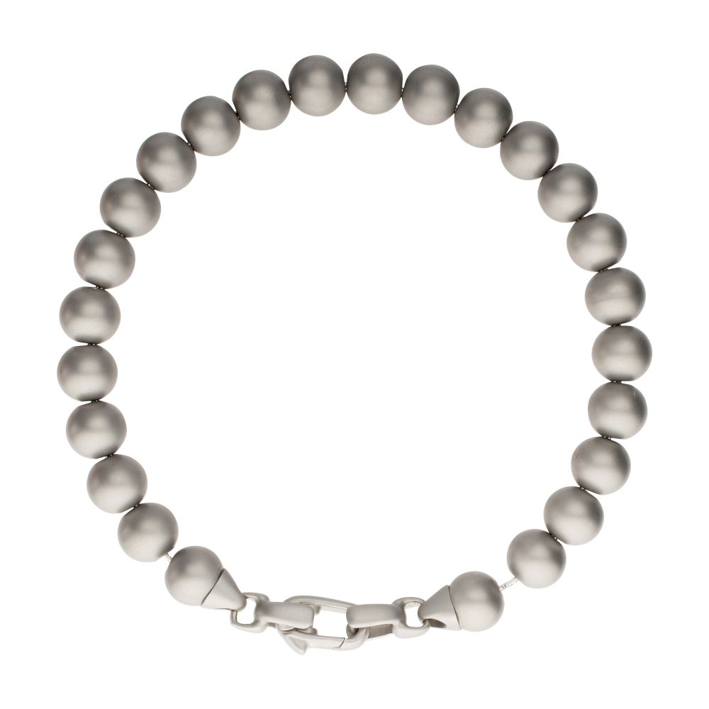 INOX Matte Finish Stainless Steel 8MM Bead Bracelet