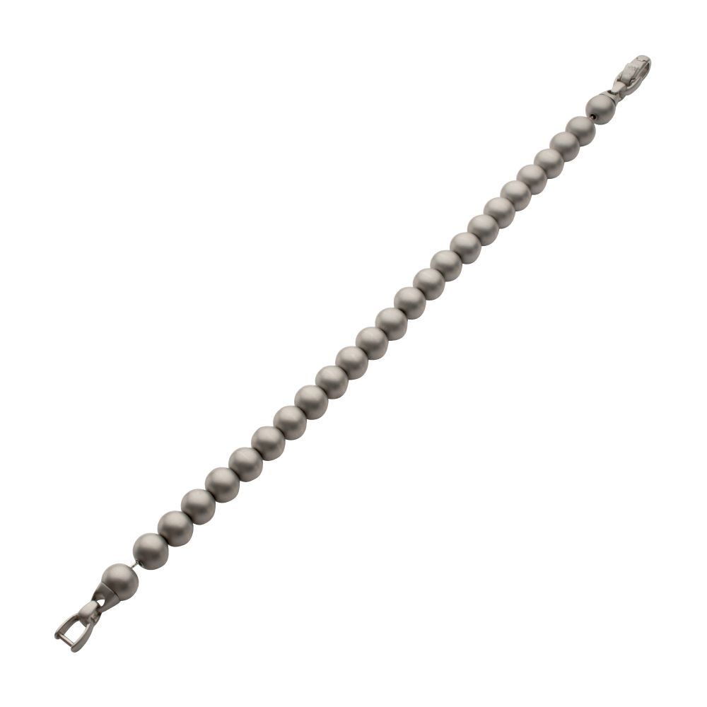 INOX Matte Finish Stainless Steel 8MM Bead Bracelet