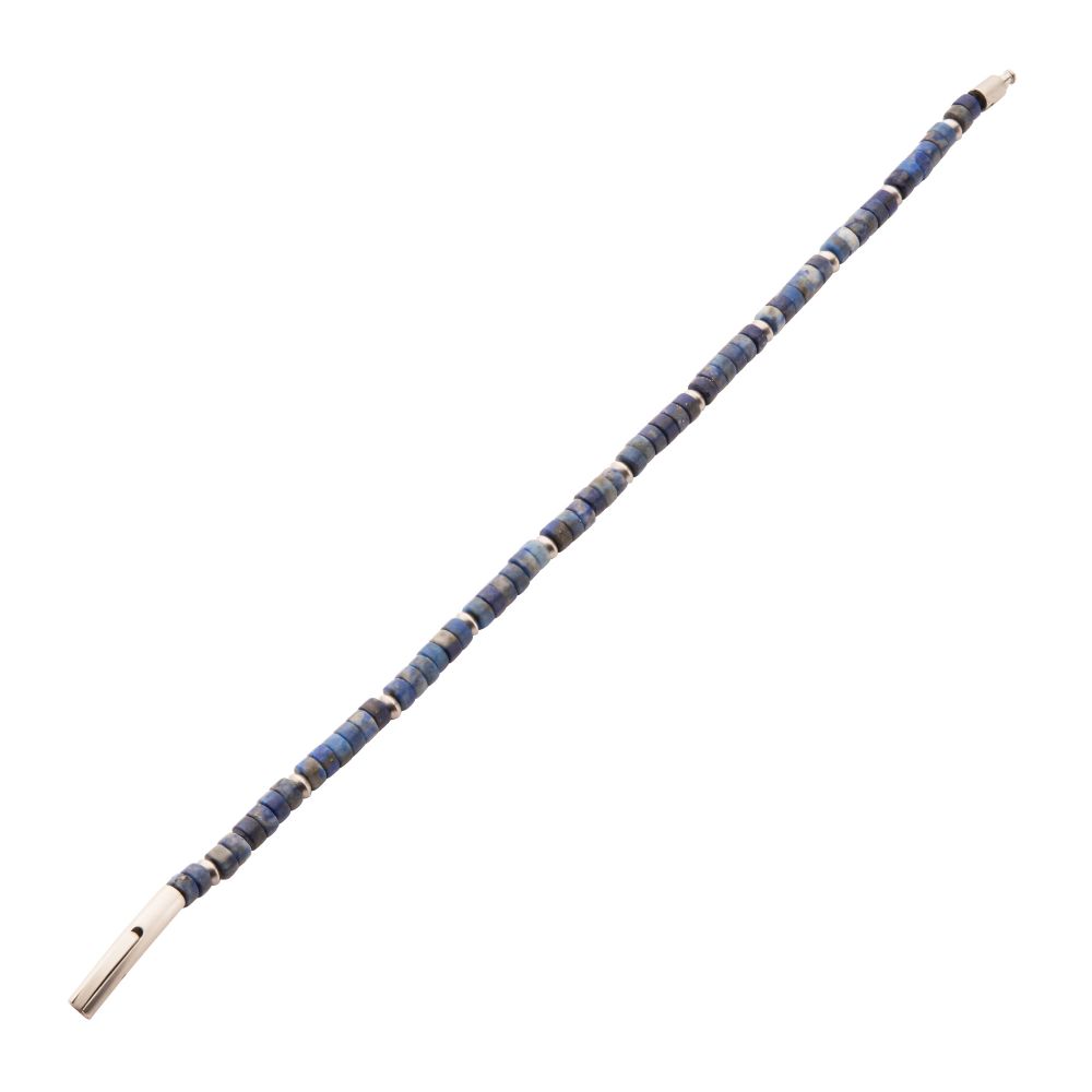 Length View INOX RiverRunner (Blue Lapis Lazuli) Heishi Bead Bracelet