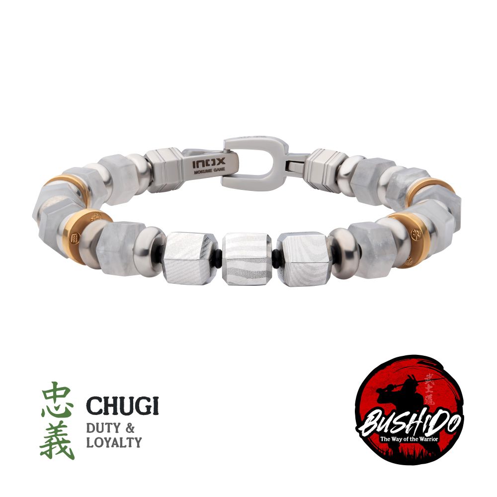 INOX Bushido Virtue Bracelet - Chugi: Duty and Loyalty