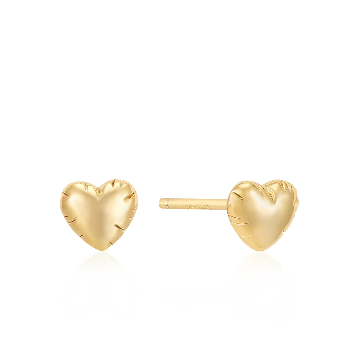 Ania Haie Gold Puffy Heart Stud Earrings