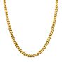 INOX 6mm 18K Gold IP-Plated over Stainless Steel Miami Cuban Chain Necklace