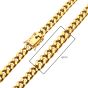 6mm 18Kt Gold IP Miami Cuban Chain Necklace-24 inches