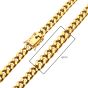 6mm 18Kt Gold IP Miami Cuban Chain Necklace-22 inches