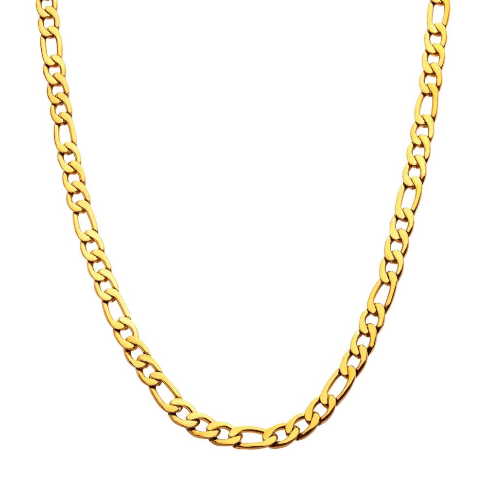 18K Gold-Plated Stainless Steel Figaro Chain 4MM 22" Figaro Chain