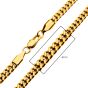 Inox-4mm 18Kt Gold IP Miami Cuban Chain Necklace-22 inches