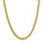 8mm 18Kt Gold IP Diamond Cut Curb Chain Necklace