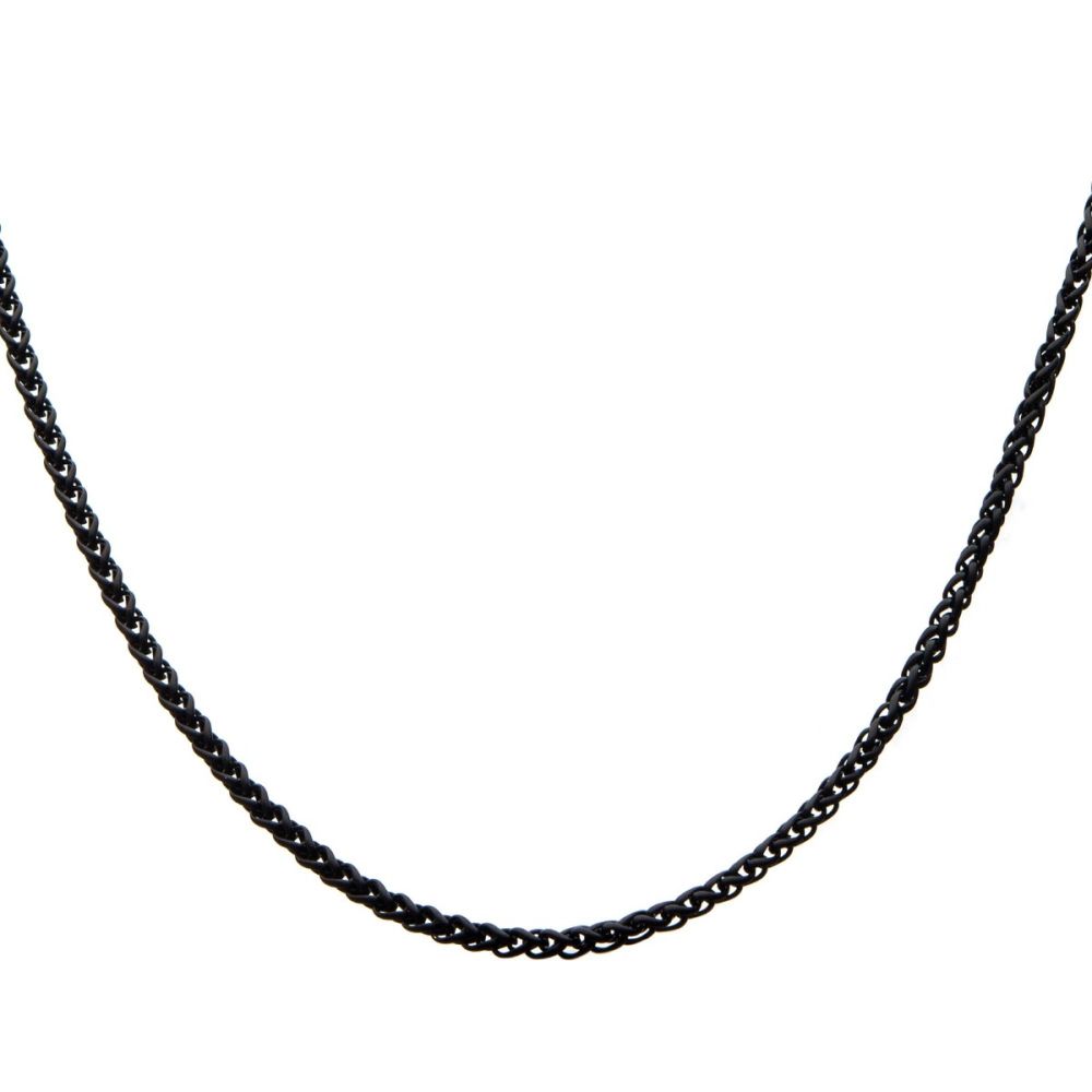 INOX  2.7mm Black IP Round Wheat Chain