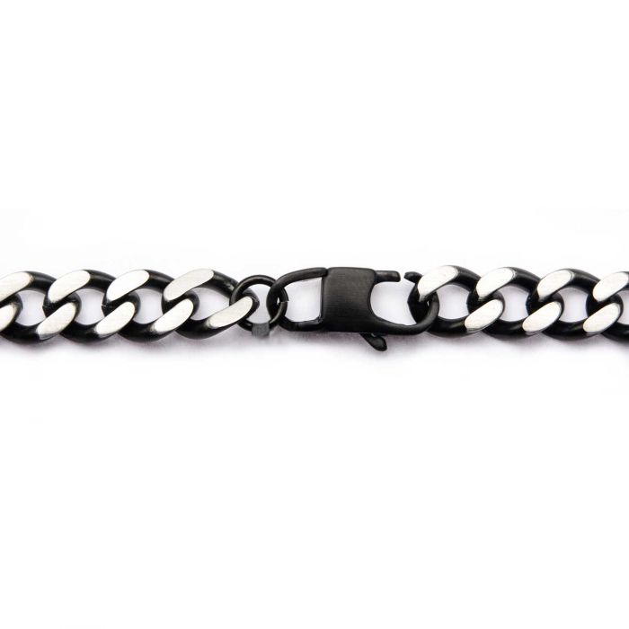 INOX Stainless Steel Black IP 22" Diamond Cut Chain