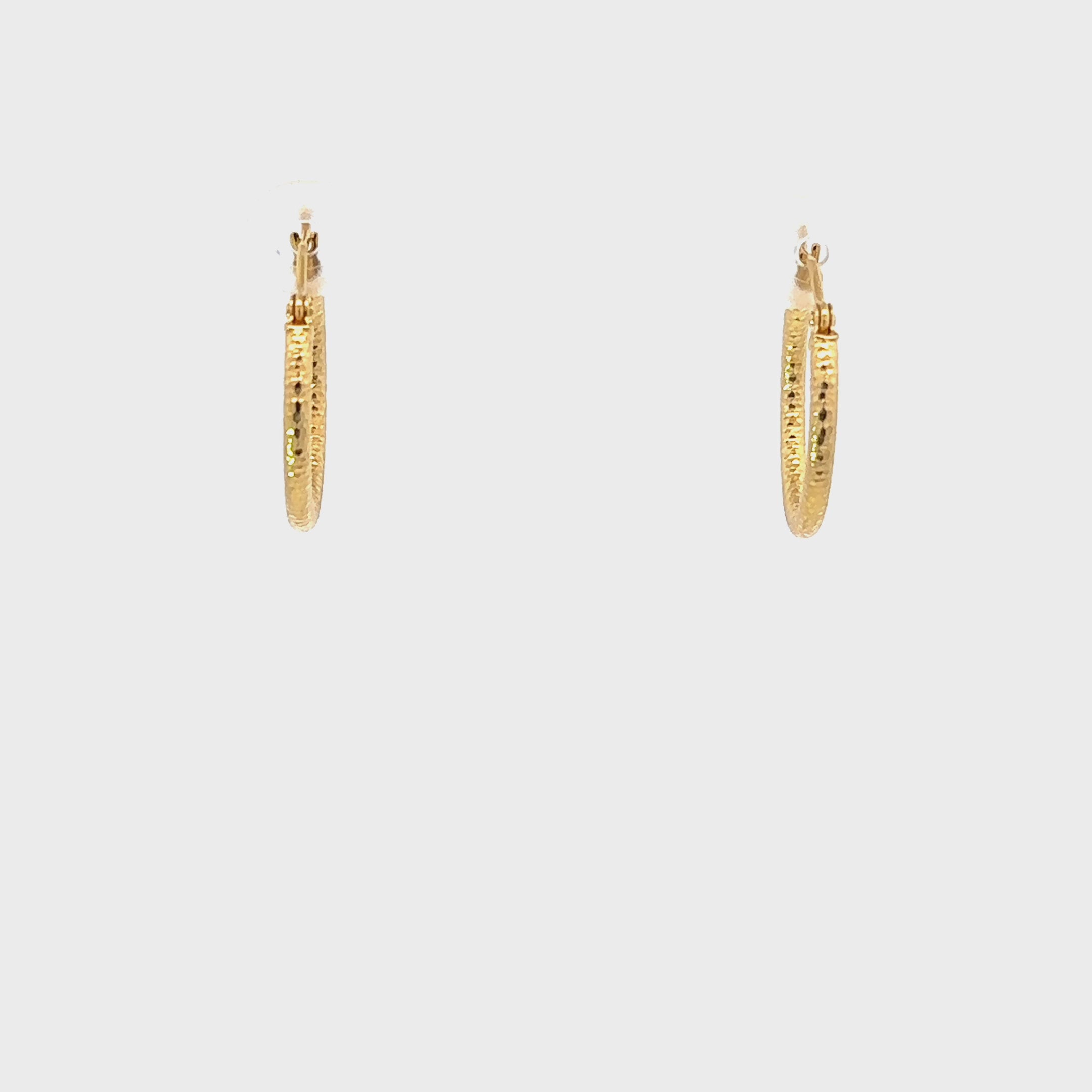 Video of 14K Yellow Gold 2x20MM Hoops