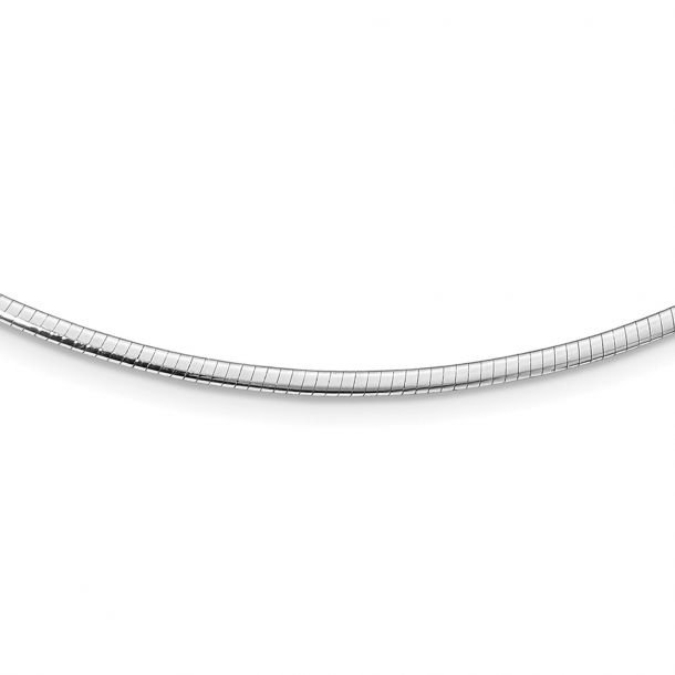 Estate Collection: 10K White & Yellow Gold Two-Toned Reversible Omega Chain Necklace